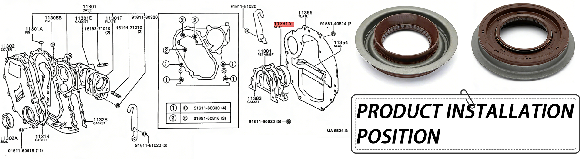 90311-T0065 90311T0065 46*82/96*13/18 Oil Seal (For Rear Differential Housing) OIL SEAL